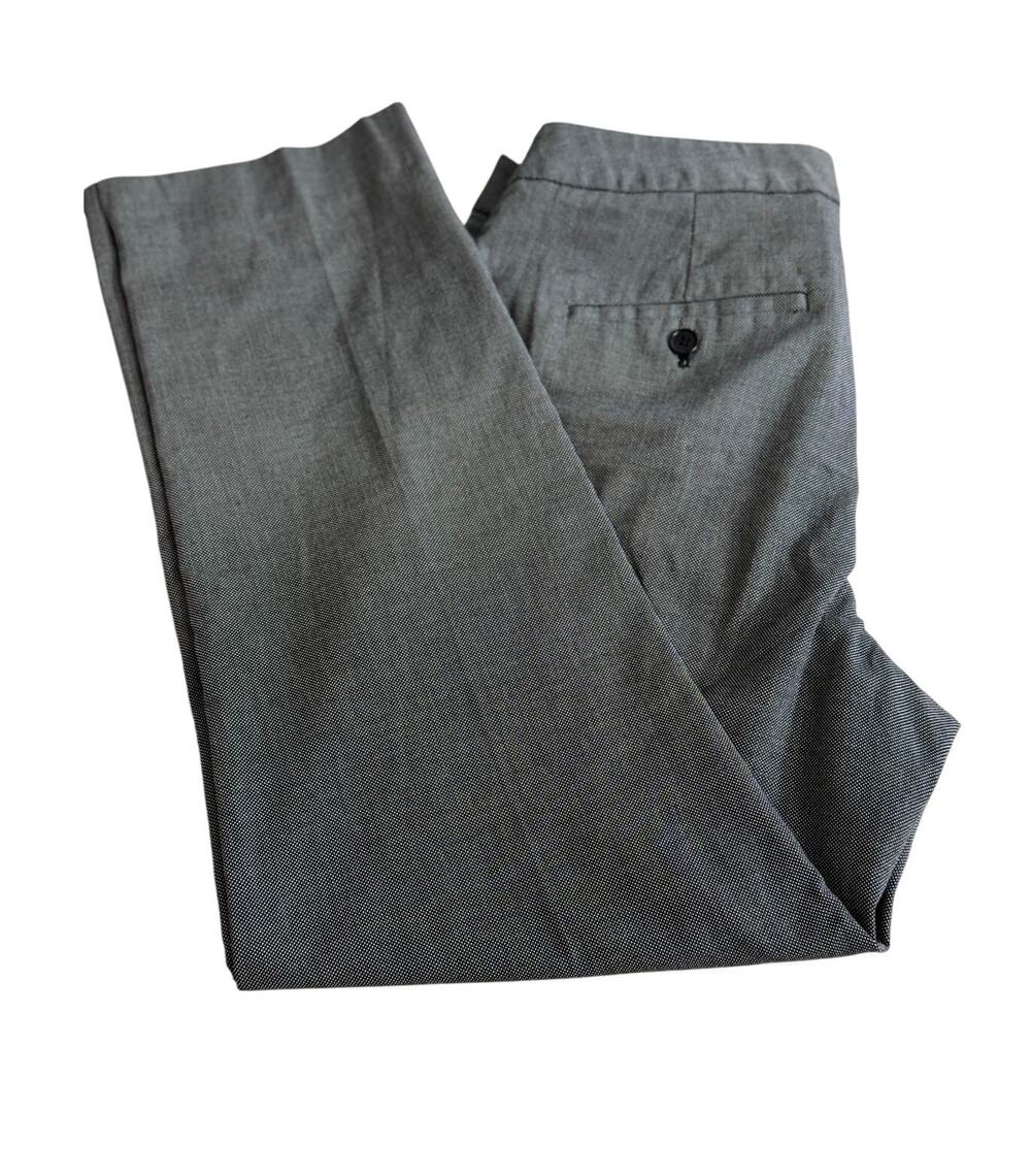 Talbots ankle pants Heritage black & white oxford cloth weave 100% cotton Sz 6